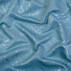 Ткань Блэкаут для штор светозатемняющая 75% &quot;Ледовое тиснение, Голубой&quot; (на отрез)  в Тамбове