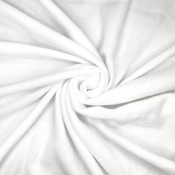 Ткань Флис Односторонний 130 гр/м2 (Ширина 150см), цвет Белый (на отрез) в Тамбове