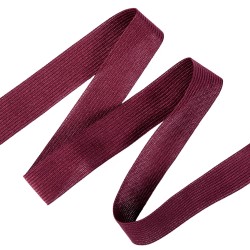 Окантовочная лента-бейка, цвет Бордовый 22мм (на отрез)  в Тамбове