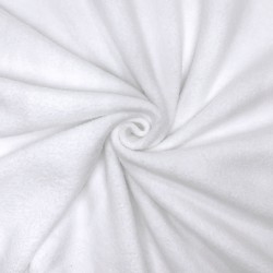 Ткань Флис Двусторонний 280 гр/м2 (Ширина 150см), цвет Белый (на отрез) в Тамбове