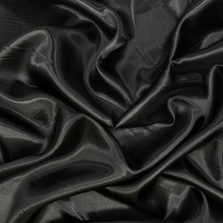 Ткань Атлас-сатин, цвет Черный (на отрез)  в Тамбове