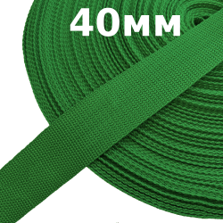 Лента-Стропа 40мм, цвет Зелёный (на отрез)  в Тамбове