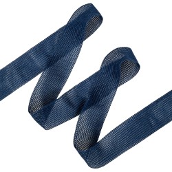Окантовочная лента-бейка, цвет Синий 22мм (на отрез) в Тамбове