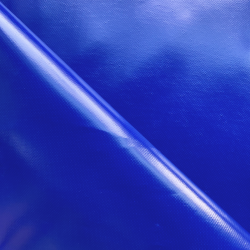 Ткань ПВХ 450 гр/м2 (Ширина 1,6м), цвет Синий (на отрез) в Тамбове