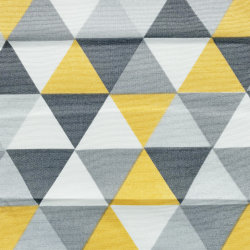 Интерьерная ткань Дак (DUCK) (ширина 1,8м), принт &quot;Треугольники&quot; (на отрез) в Тамбове