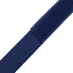Контактная лента 25мм цвет Тёмно-Синий (Велькро-липучка), на отрез  в Тамбове