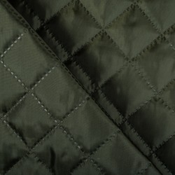 Стеганая подкладочная ткань с синтепоном (100гр/м2) (Ширина 150см), цвет Хаки (на отрез) в Тамбове