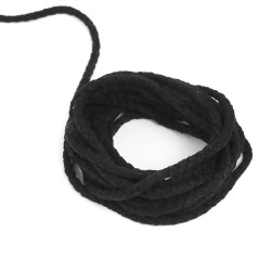 Шнур для одежды тип 2, цвет Чёрный (плетено-вязаный/полиэфир)  в Тамбове